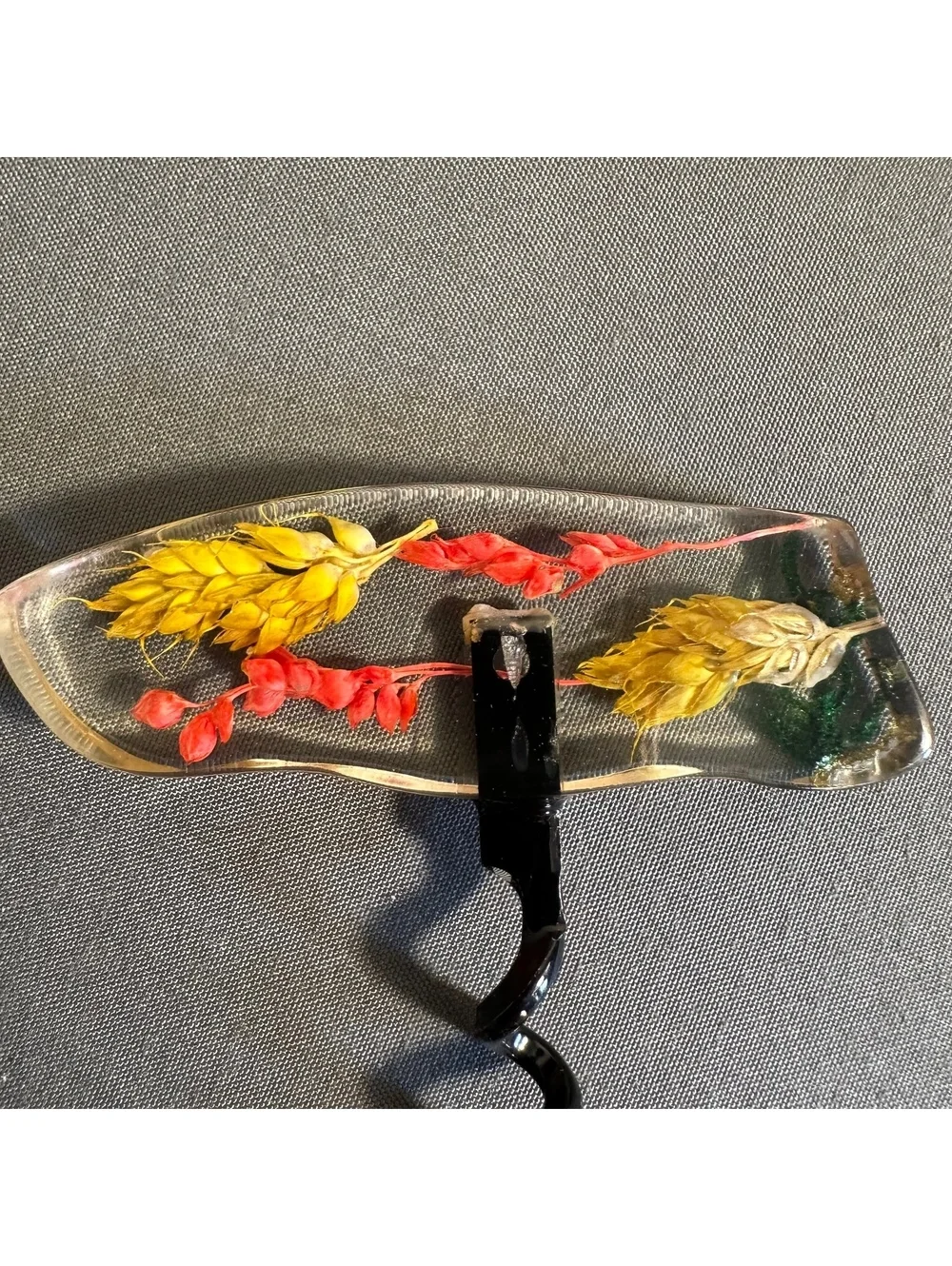 Pressed Flower Elements In Resin Cork Screw